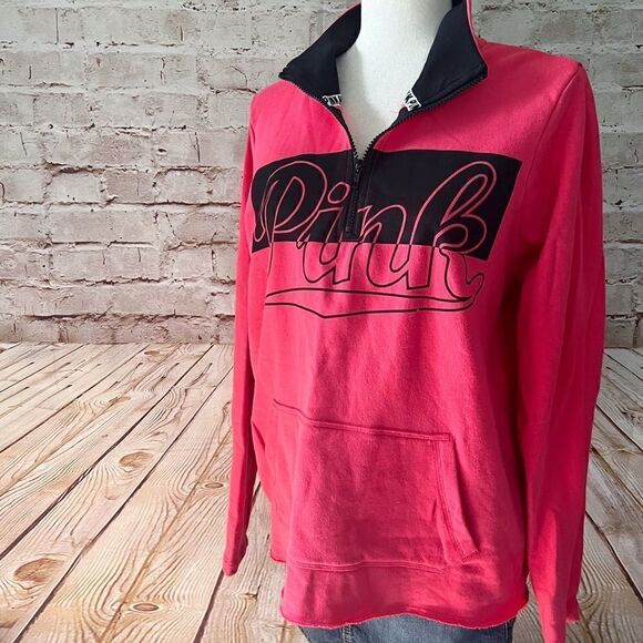 Victoria’s Secret Pink 1/4 zip pullover sweatshirt - Picture 1 of 5